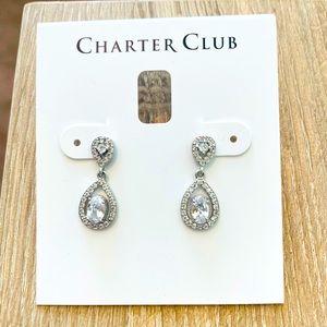 NWT mini drop earring. Charter Club. CZ.